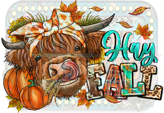 Hey Fall Highland Cow