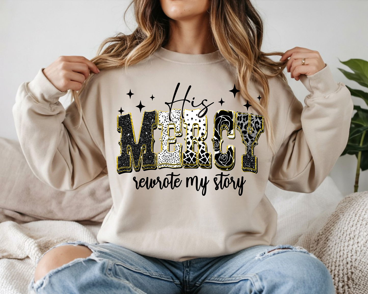 His Mercy-Full Color DTF Transfer- 2-5 Business Days