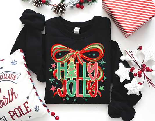 Holly Jolly Coquette-Full Color DTF Transfer -RTS#12