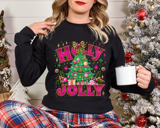 Holly Jolly Tree - Full Color DTF Transfer - Christmas In July