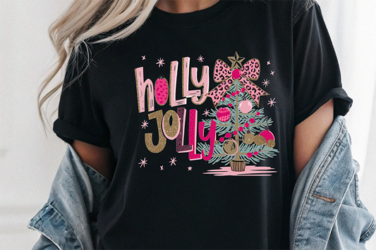Holly Jolly-Full Color -DTF TRANSFER- WHOLESALE