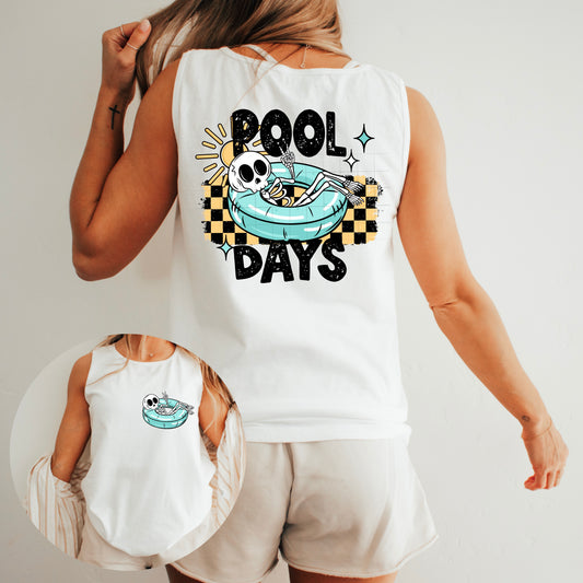 Pool Days-Blue w/Pocket- Full Color DTF Transfer -Kiss it Goodbye