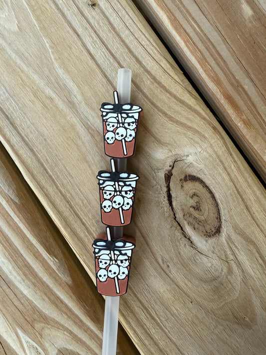 Skulls Coffee- 8mm Straw Topper (Standard Straw Size) Straw Not Included