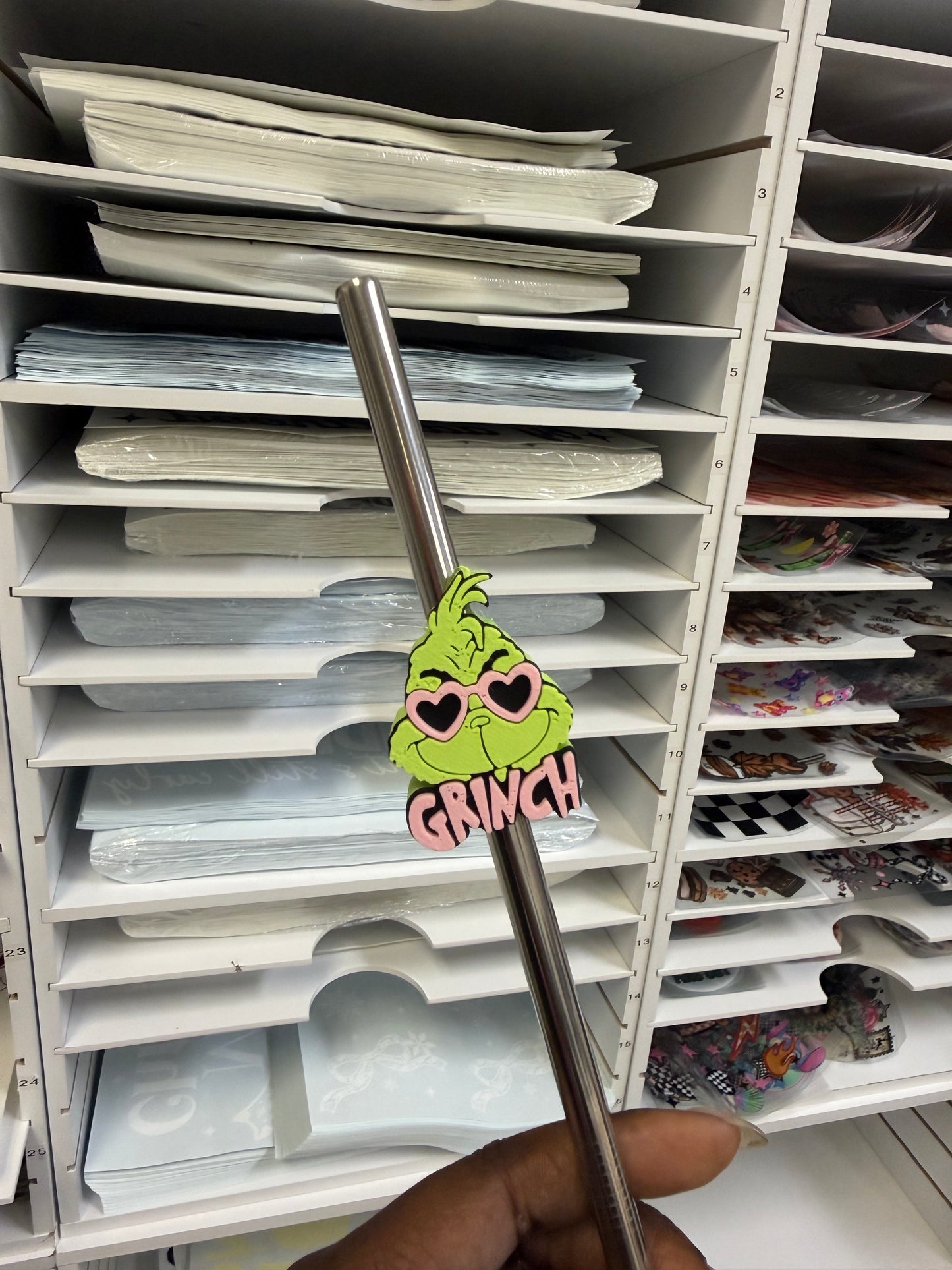 Heart Grimpy Man - 8mm Straw Topper (Standard Straw Size) Straw Not Included