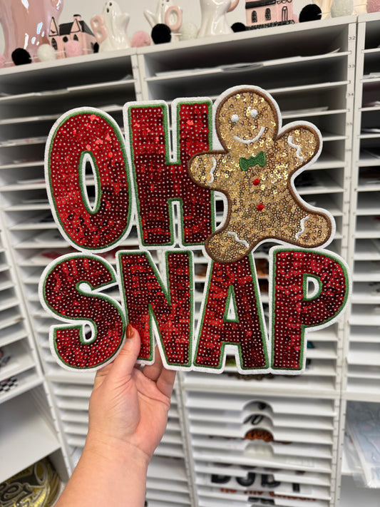 Oh Snap - Sequin Patch - RTS