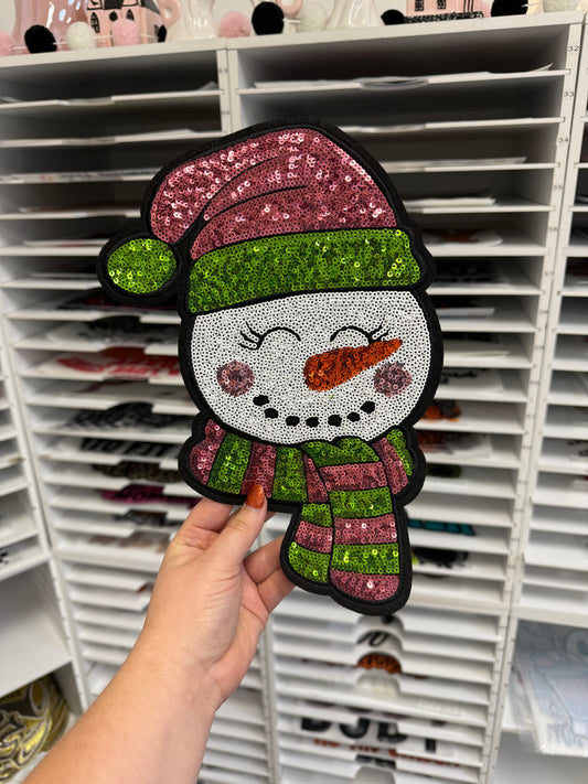 Snowman - Sequin Patch - RTS