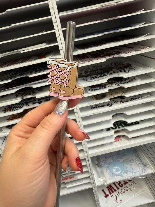 Boots- Straw Topper - Fits up to 40oz - RTS