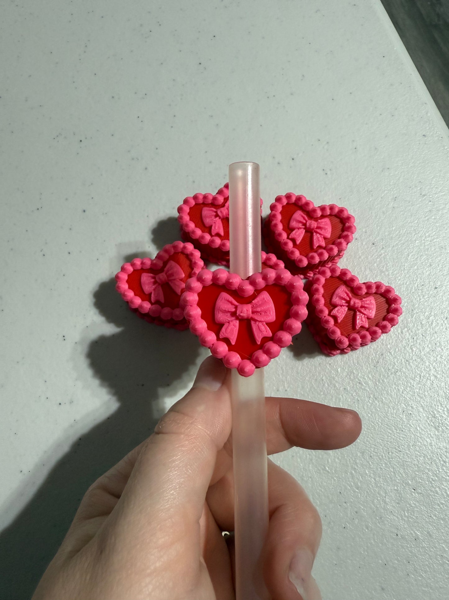 Heart- Straw Topper - Fits up to 40oz- RTS