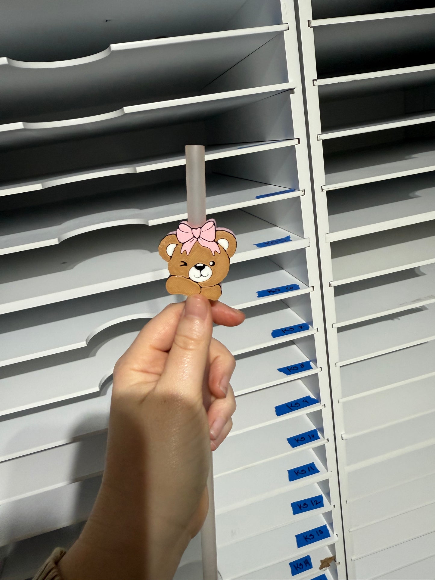 Pink Bear- Straw Topper - Fits up to 40oz- Friday New Releases