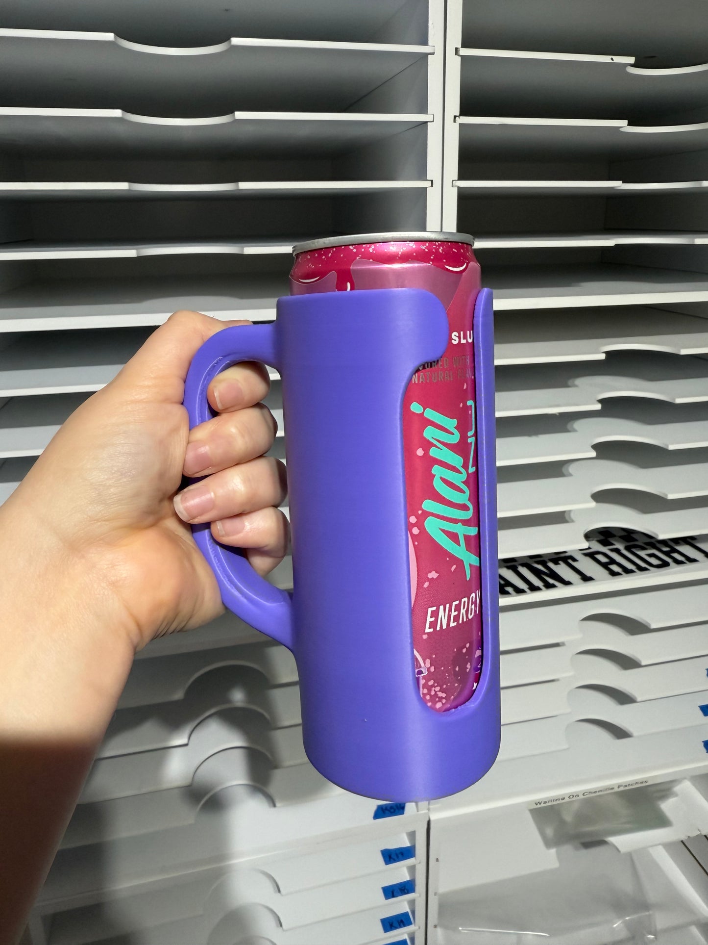 Pretty Grip Drink Holders - Purple - 12oz Can Holder With handle - RTS