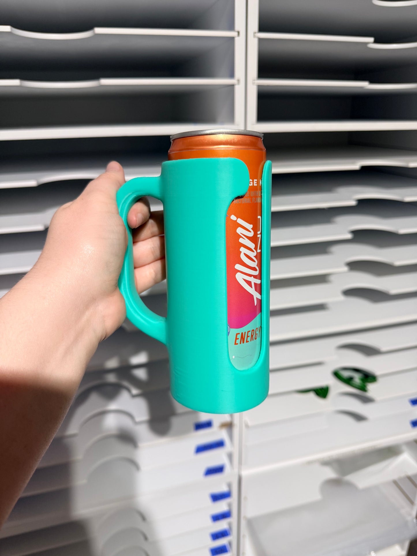 Pretty Grip Drink Holders - Mint - 12oz Can Holder With handle - RTS