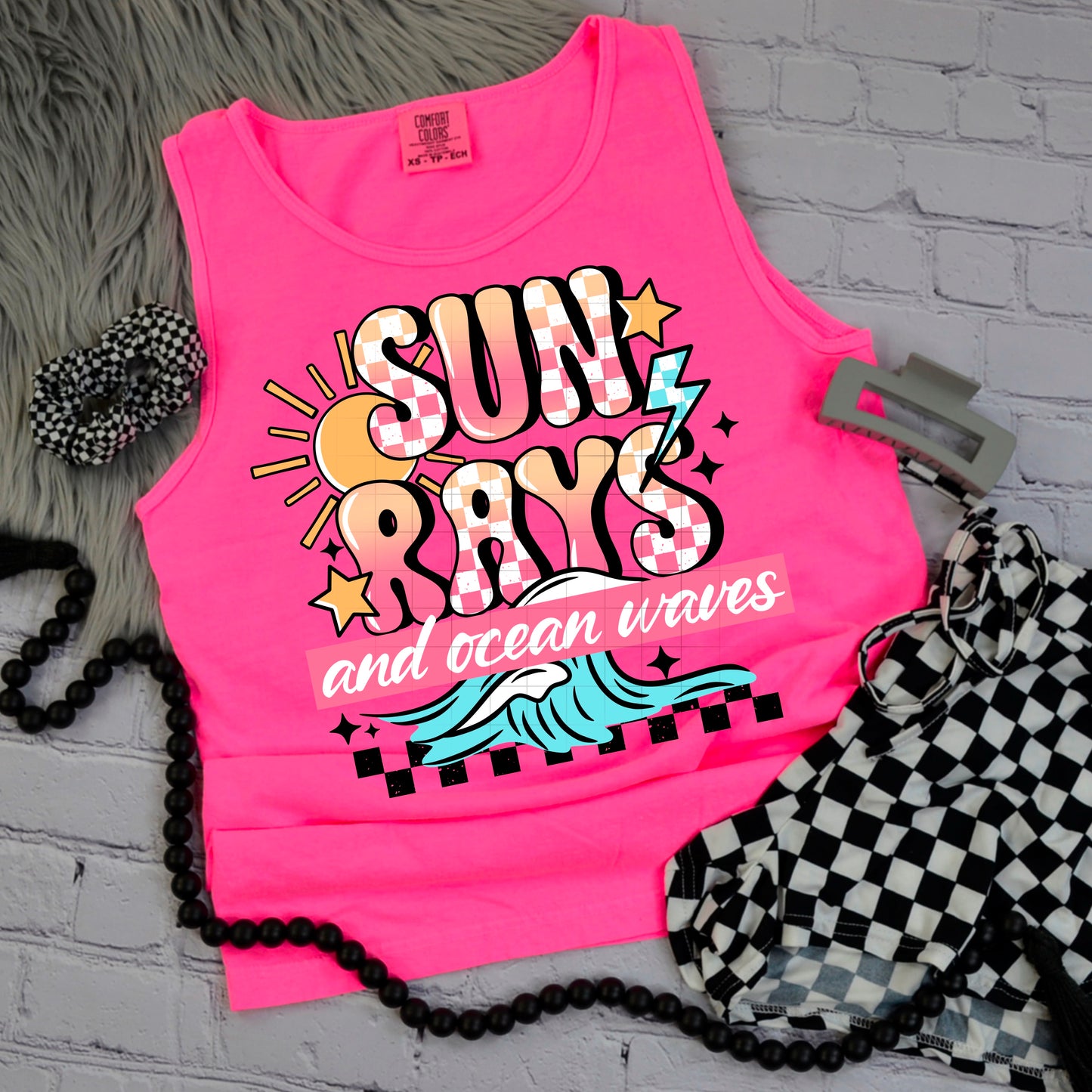 Sun rays and ocean waves  - DTF TRANSFER