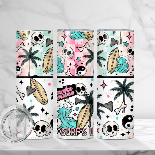 Skull Surf -20oz TUMBLER WRAP