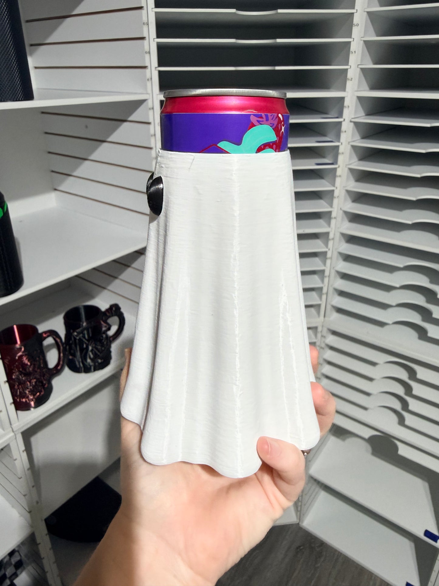 Cute Ghost - 12oz Skinny Can Holder - 3D Printed - Flash Grab Friday