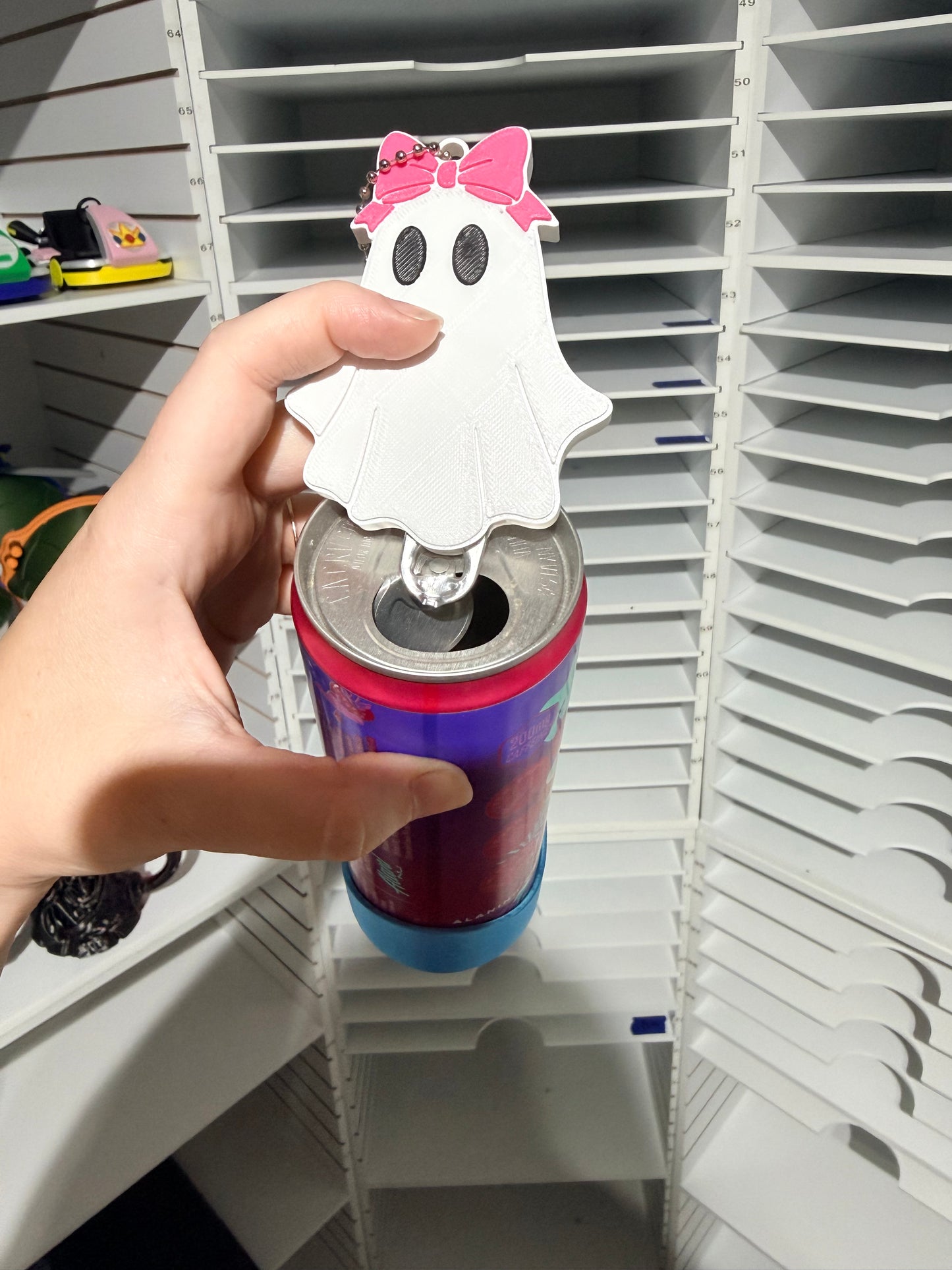 Ghost Can Tab Opener Keychain - 3D Printed - Flash Grab Friday