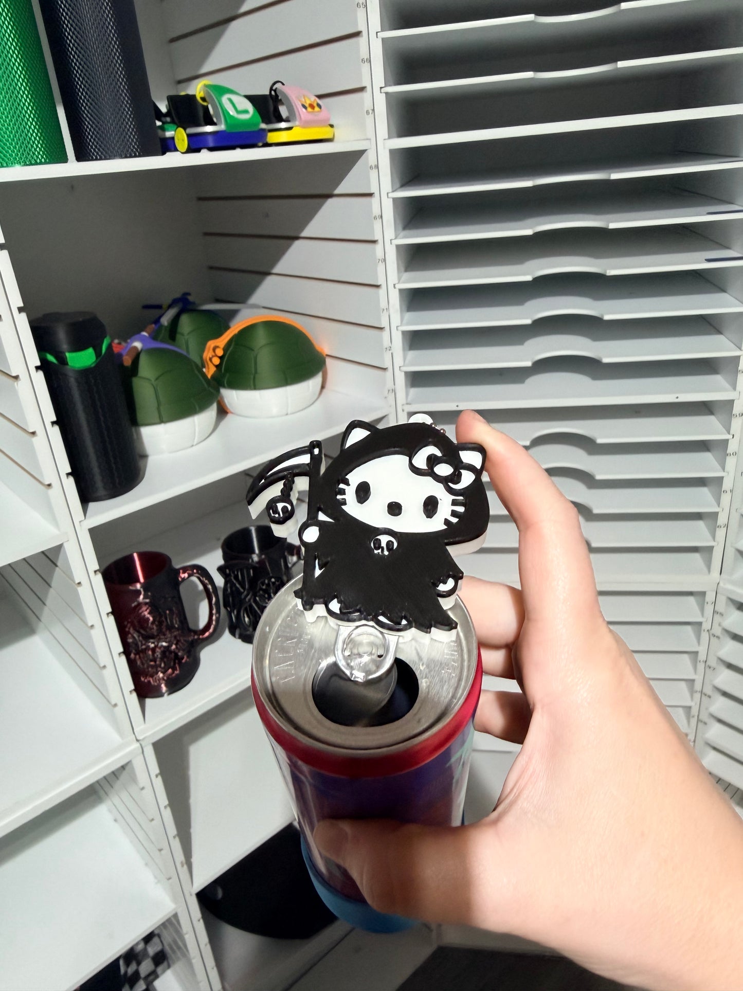 Reaper Kitty - Can Tab Opener Keychain - 3D Printed - Flash Grab Friday