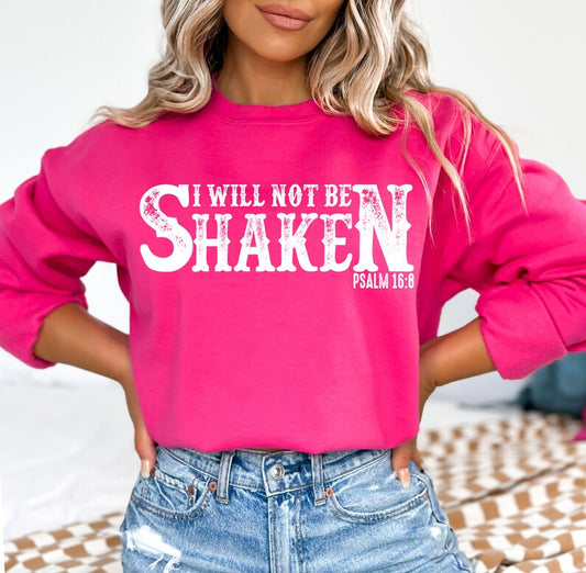 I Will Not Be Shaken White- Full Color DTF Transfer - RTS-#57