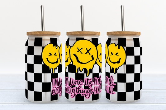 I'm Fine Melting Smiley - UV DTF PRINT