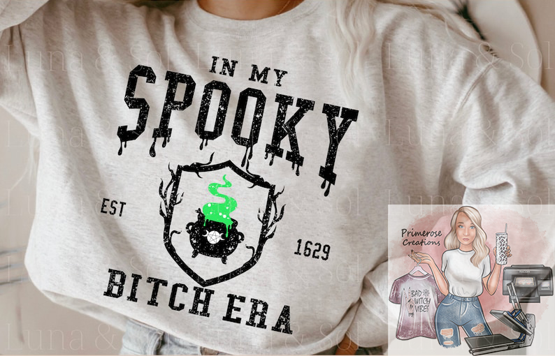 In my Spooky Bitch ERA Sweatshirt