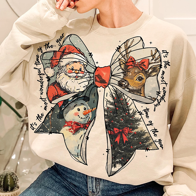 It's The Most Wonderful Time Collage - Full Color DTF Transfer - Christmas In July