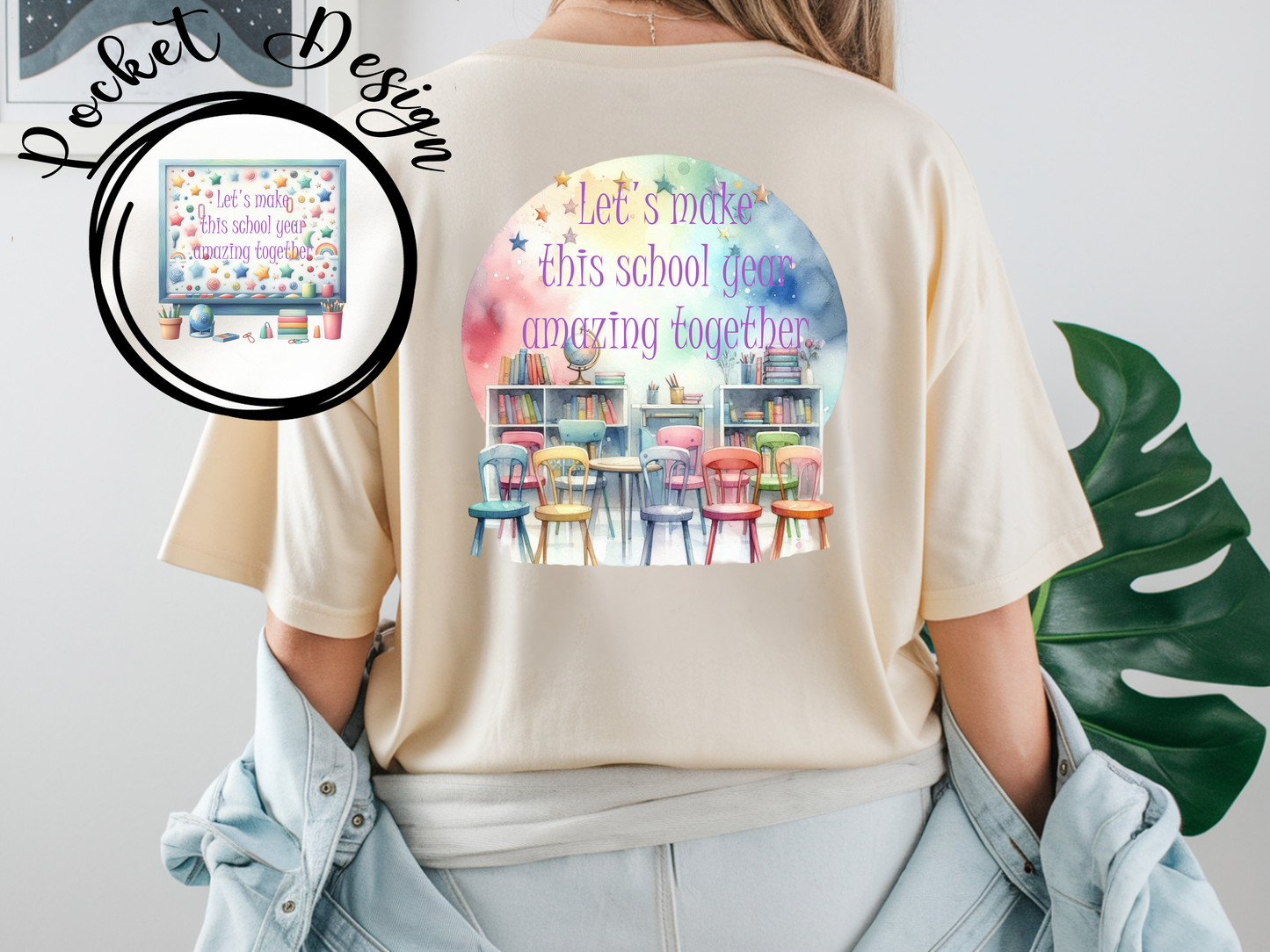 Let's Make this School Year w/ Pocket - DTF TRANSFER - WHOLESALE
