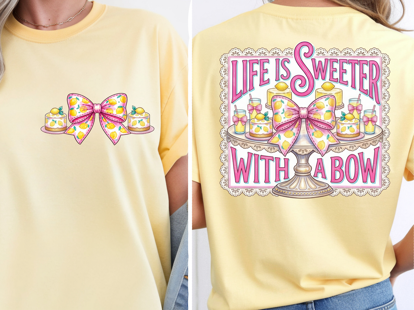 Life is Sweeter w/ Pocket - Full Color DTF TRANSFER - WHOLESALE