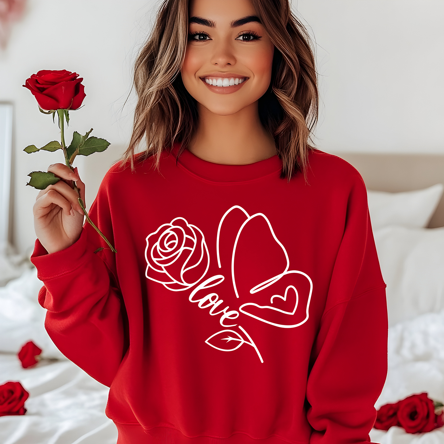 Love Butterfly White-Full Color -DTF Transfer-2-5 Business Days