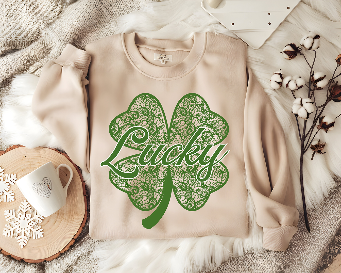 Lucky Lace Shamrock - DTF TRANSFER - PREORDER