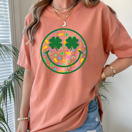 Lucky Smiley - Full Color DTF Transfer - RTS