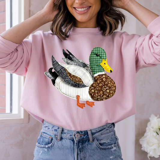 Mallard Duck Patchwork -Full Color-DTF Transfer-WHOLESALE