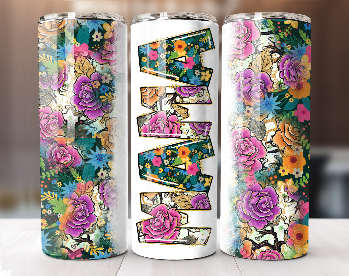 Mama Floral- 20oz TUMBLER WRAP