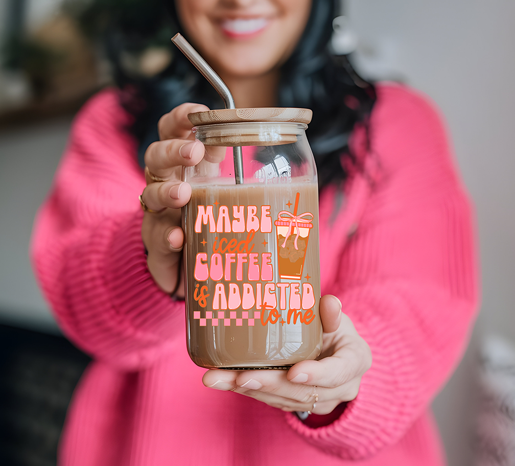 Maybe Iced Coffee - UVDTF Sticker – Primerose Creations