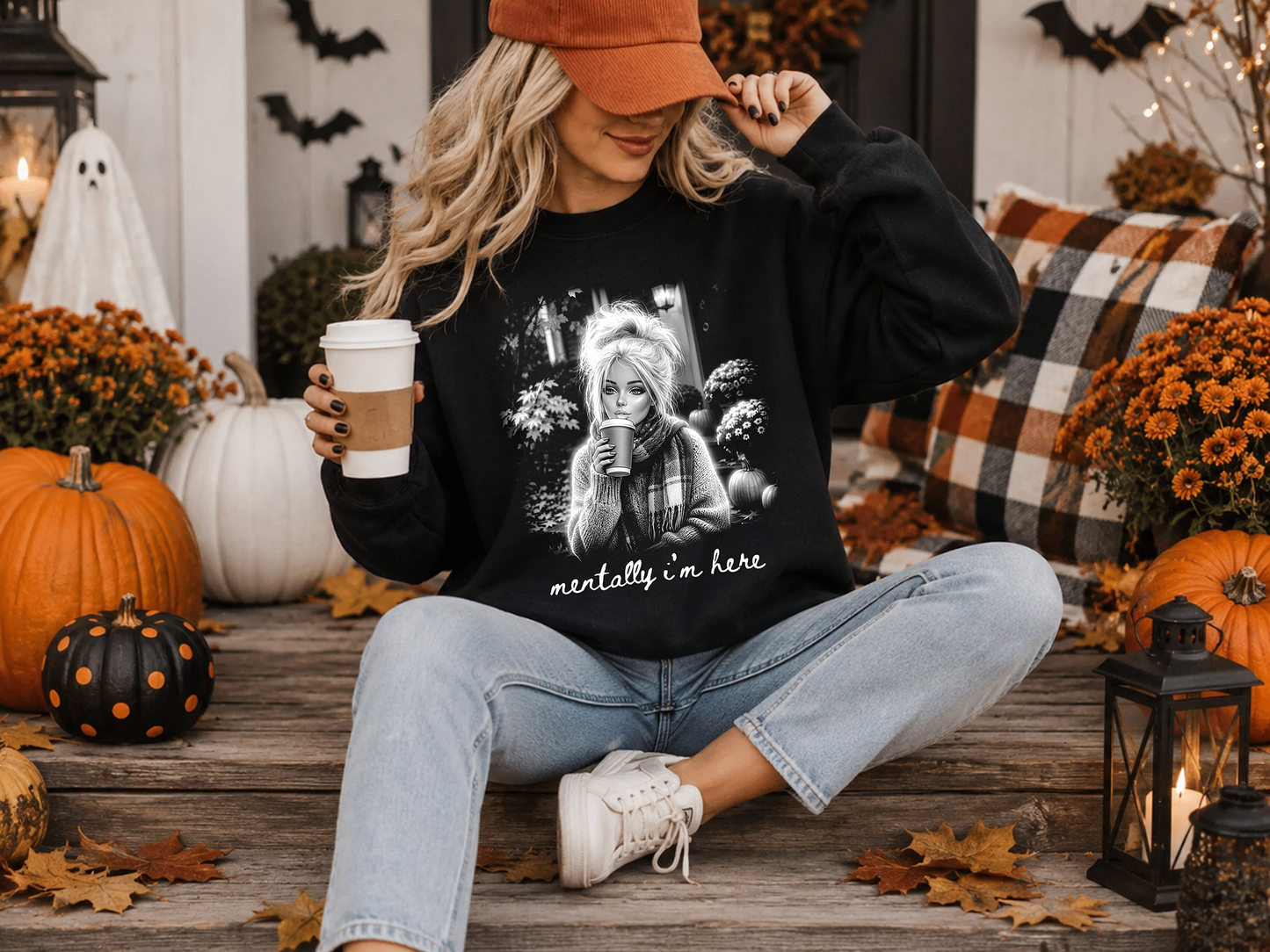 Mentally I'm Here Doll Face Autumn - DTF Transfer - Flash Grab Friday