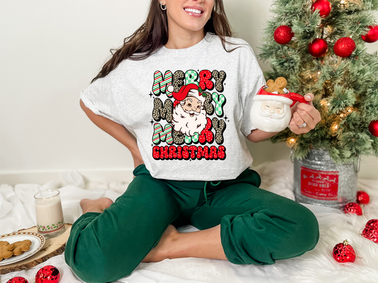 Merry Christmas Repeat Santa-Full Color-DTF TRANSFER- WHOLESALE