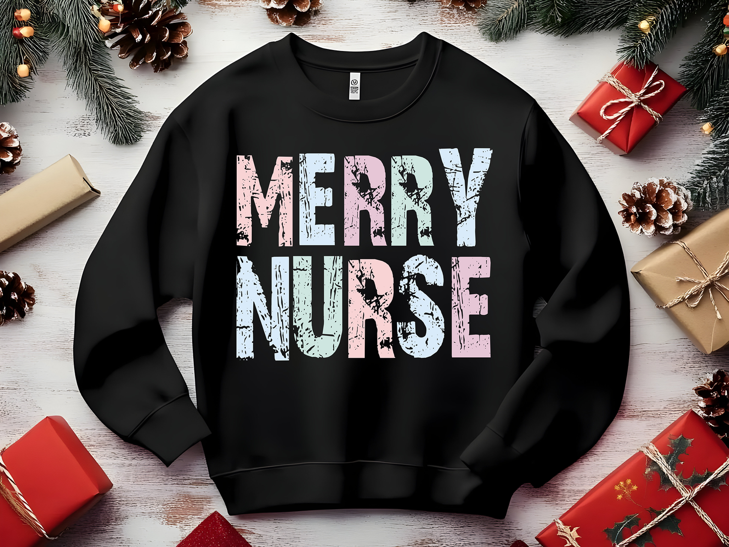Merry Nurse-Full Color-DTF TRANSFER-2-5 Business Days