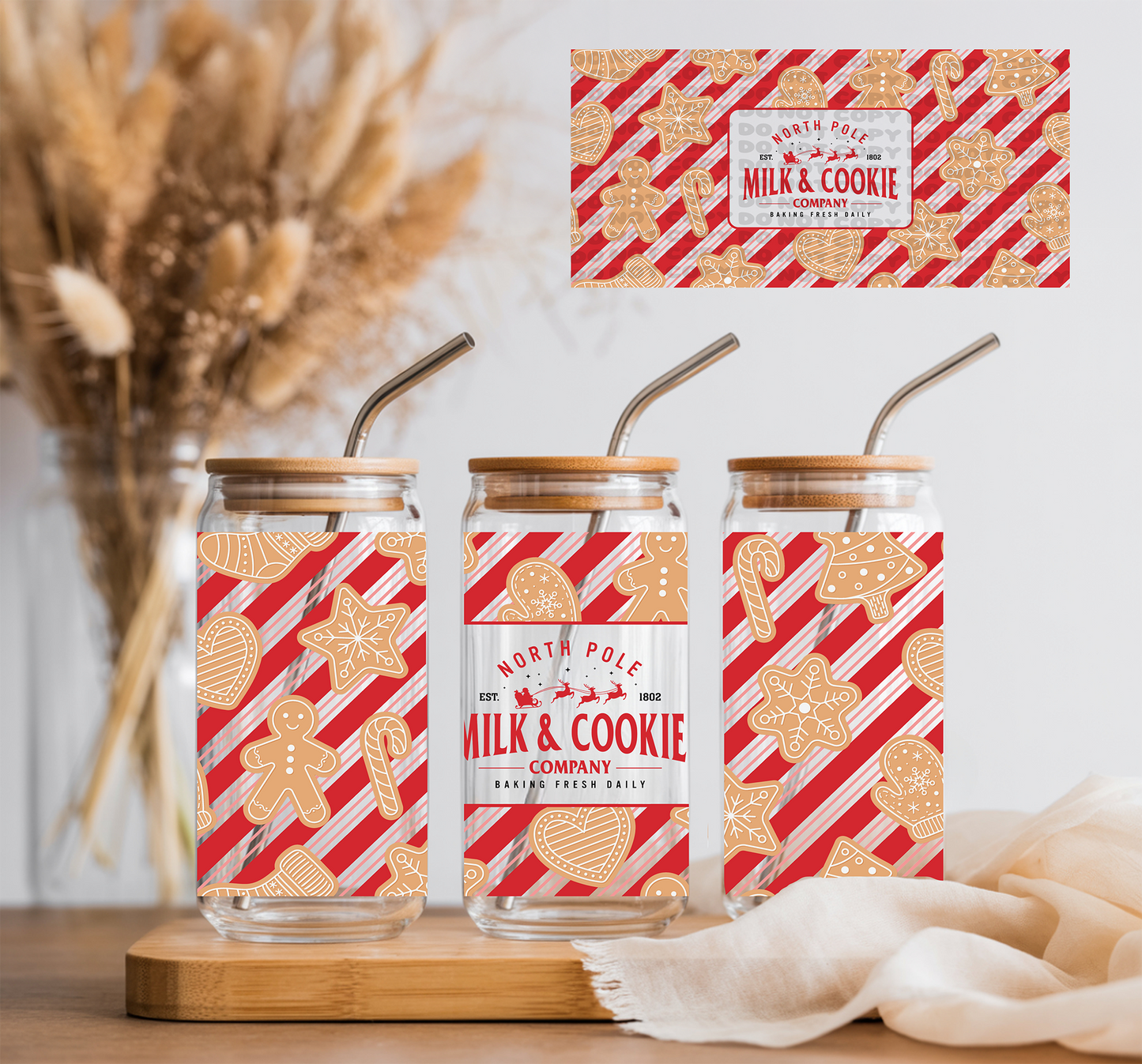 Milk and Cookie Company-16 oz UVDTF Wrap -RTS