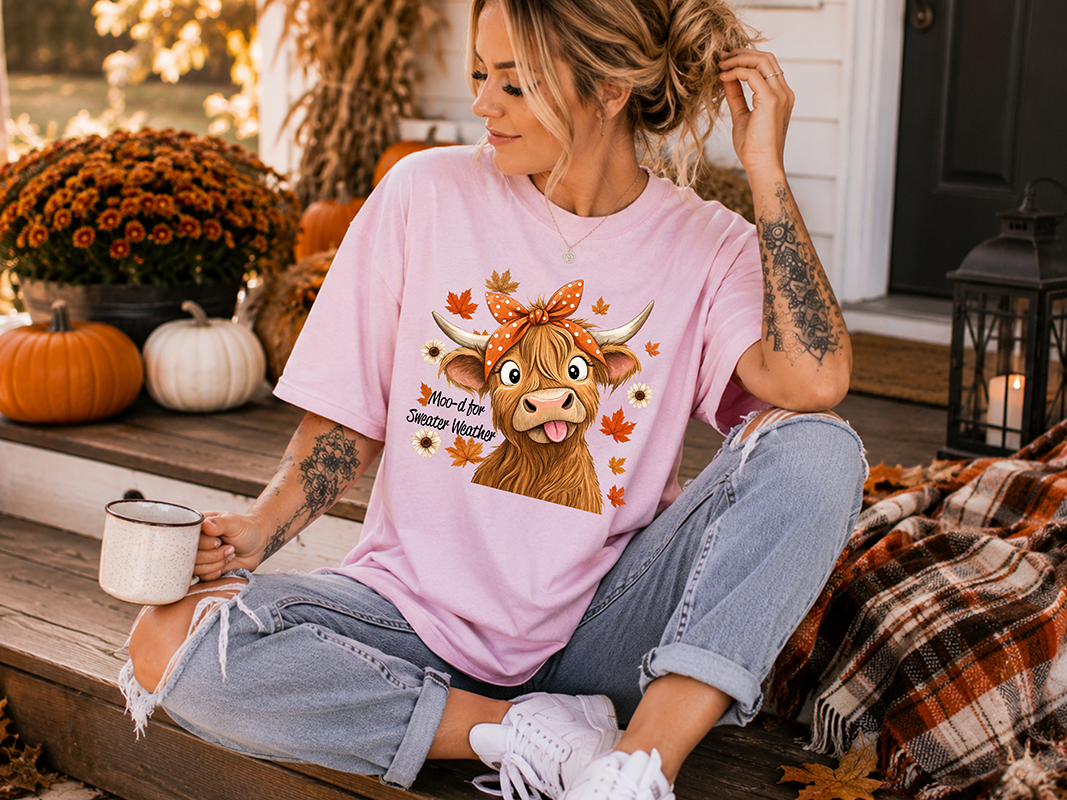 Moo-D For Sweater Weather - Full Color DTF Transfer - Grab It Tuesday