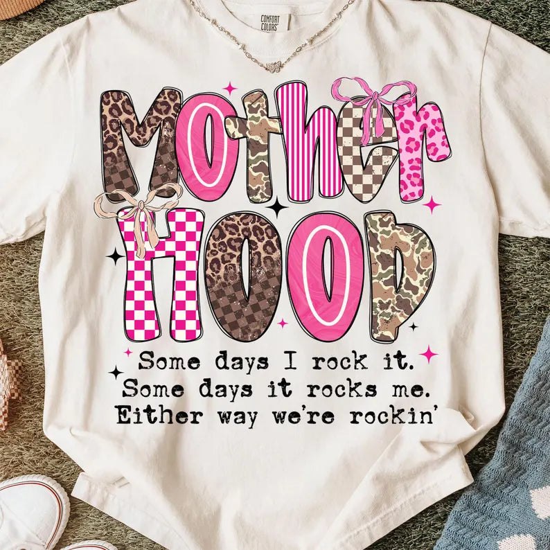 Mother Hood Bow Mom - Full Color - DTF Transfer - 2-5 Business Days