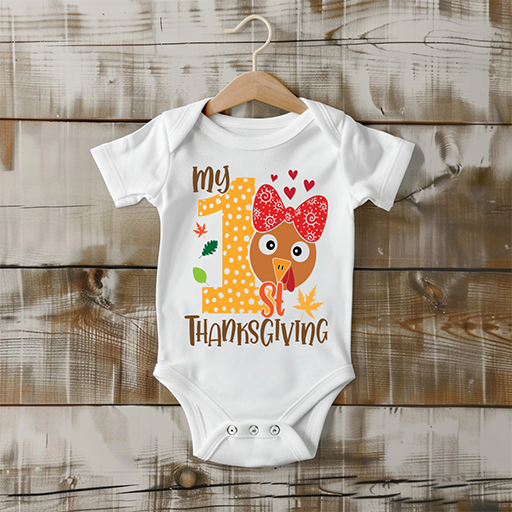 My 1st Thanksgiving(girl)-Youth-Full Color-DTF Transfer-2-5 Business Days