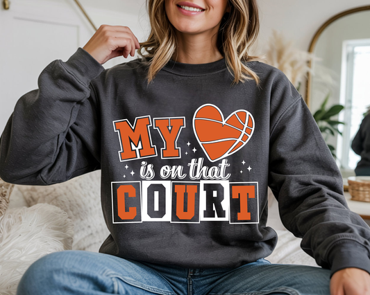 My Heart is on That Court-Full Color -DTF Transfer-WHOLESALE