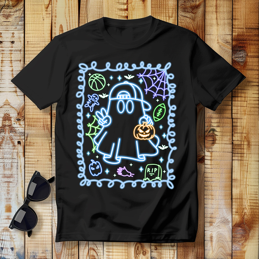 Neon Cute Halloween Blue-Youth-DTF Transfer