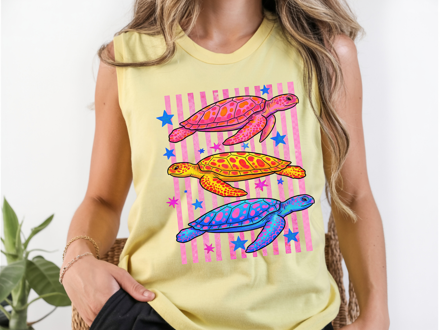 Neon Turtles - Full Color - DTF Transfer - 2-5 Business Days