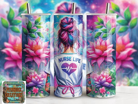 Nurse Life Tumbler Sublimation Design