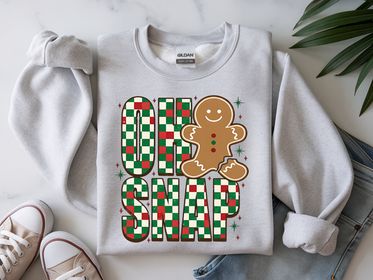 Oh Snap Gingerbread Christmas-Full Color-DTF TRANSFER- 2-5 Business Days