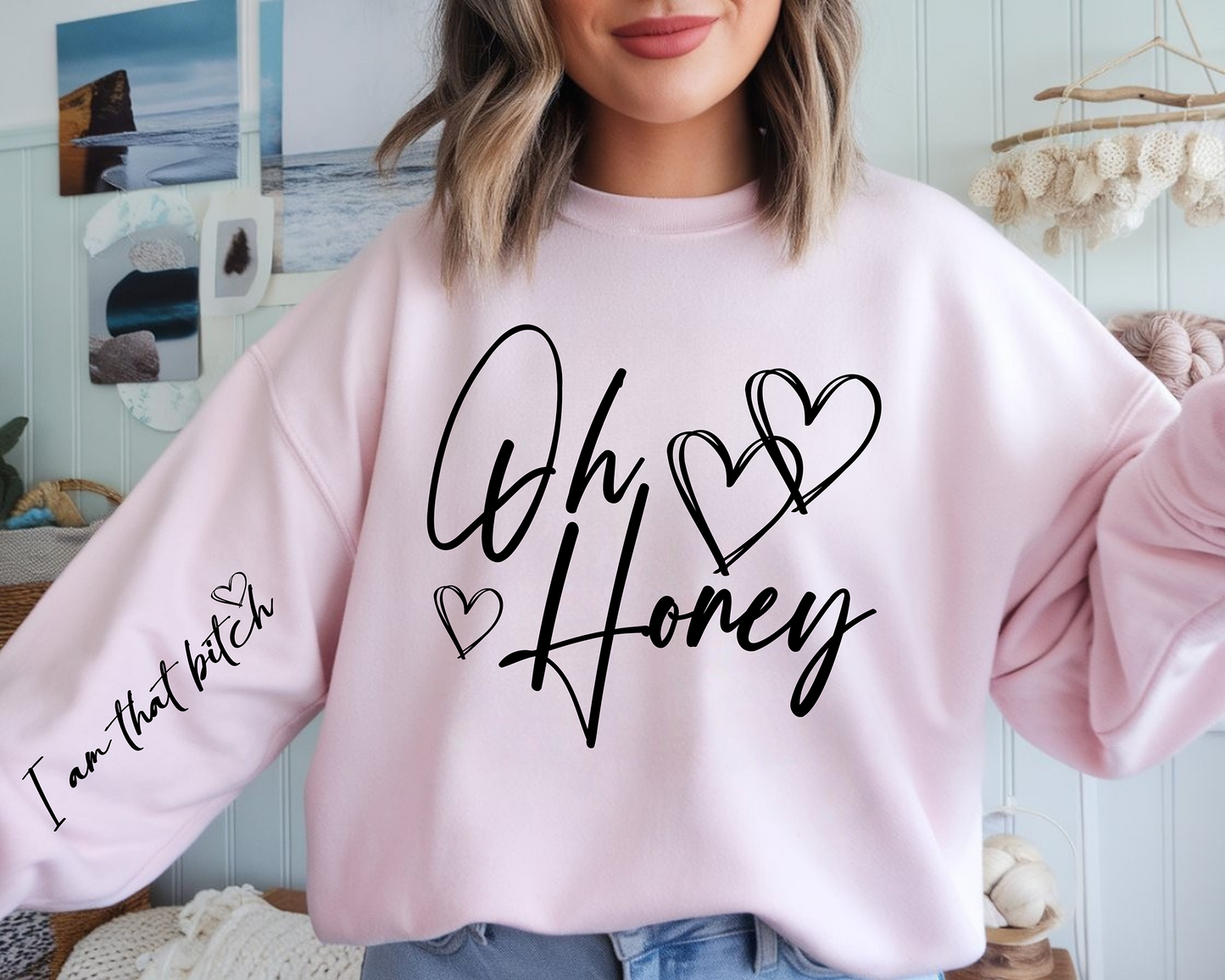 Oh honey w sleeve - DTF Transfer - Friday New Releases