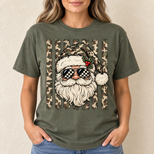Olive Santa Camo - Full Color DTF TRANSFER