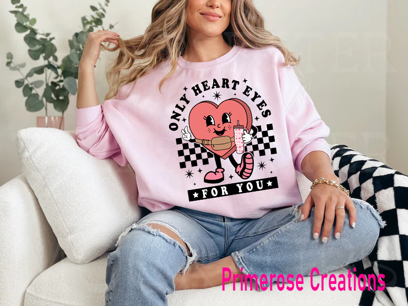 Only Heart Eyes For You Checkered DTF
