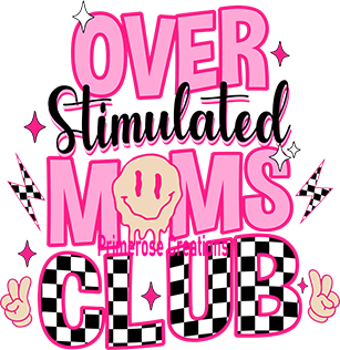 Overstimulated Moms Club Melting Smiley DTF