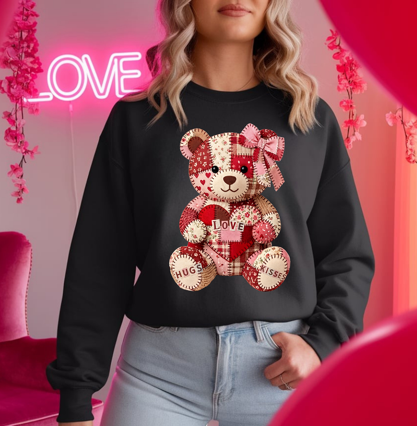 Patchwork Bear - Full Color DTF Transfer - Friday New Releases