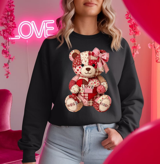 Patchwork Bear - Full Color DTF Transfer - Friday New Releases